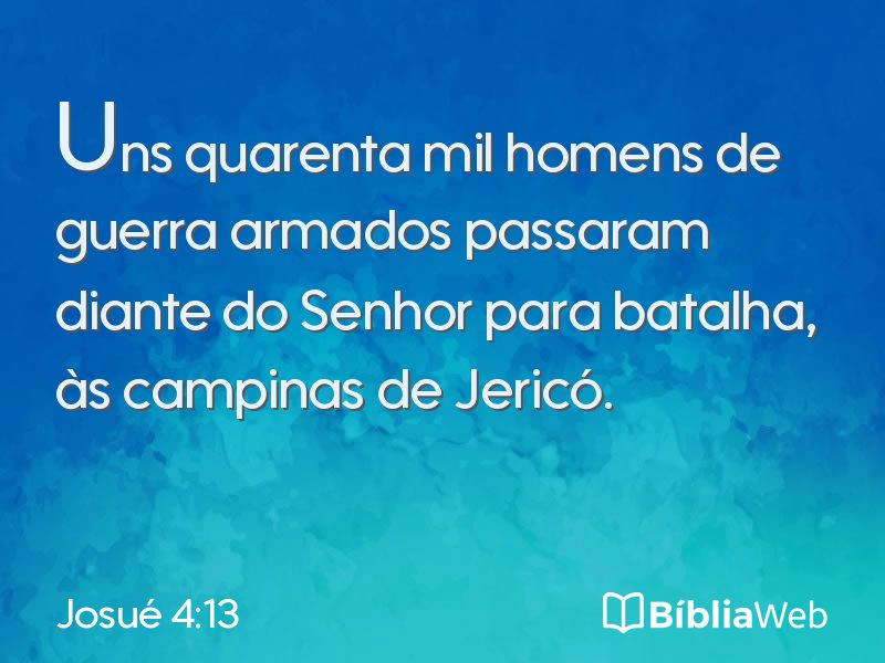 Josué 4:13 em imagem para compartilhar