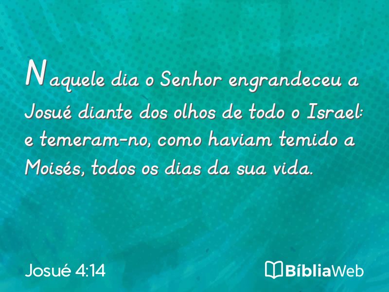 Josué 4:14 em imagem para compartilhar