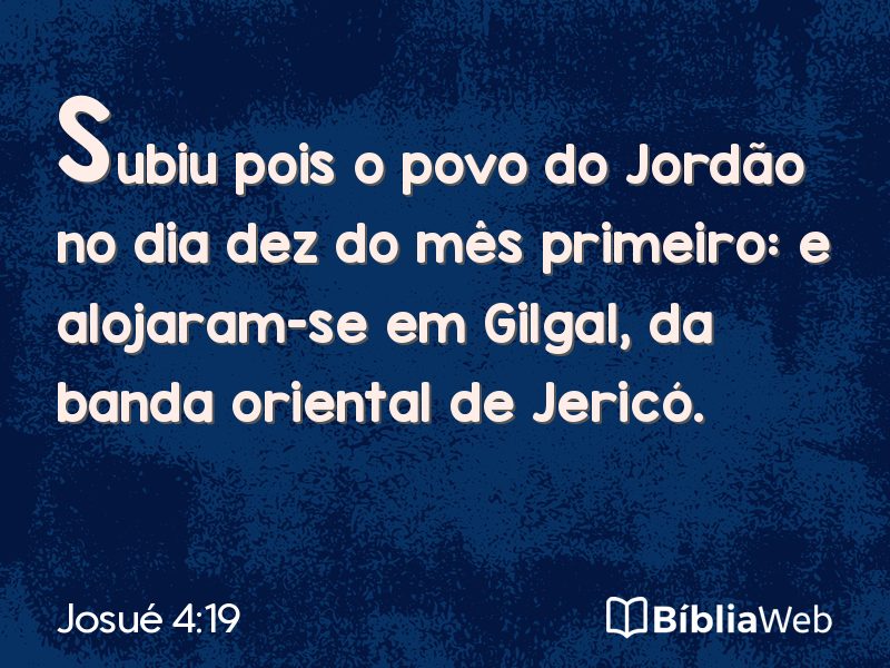 Josué 4:19 em imagem para compartilhar