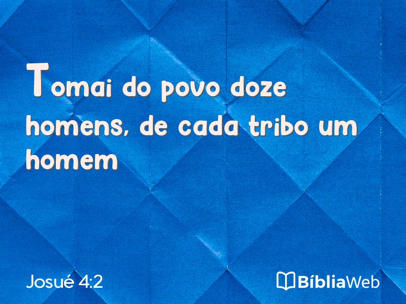Josué 4:2 em imagem para compartilhar