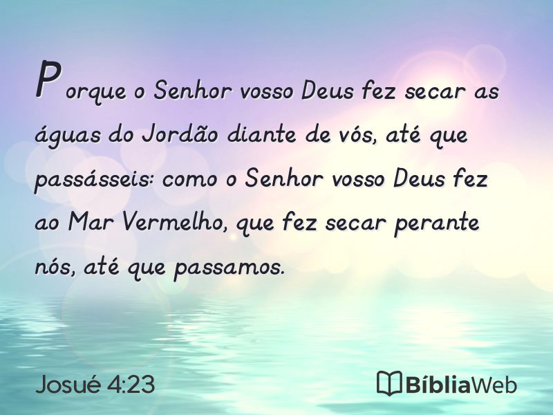 Josué 4:23 em imagem para compartilhar