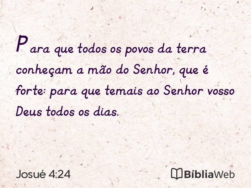 Josué 4:24 em imagem para compartilhar