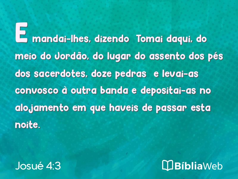 Josué 4:3 em imagem para compartilhar