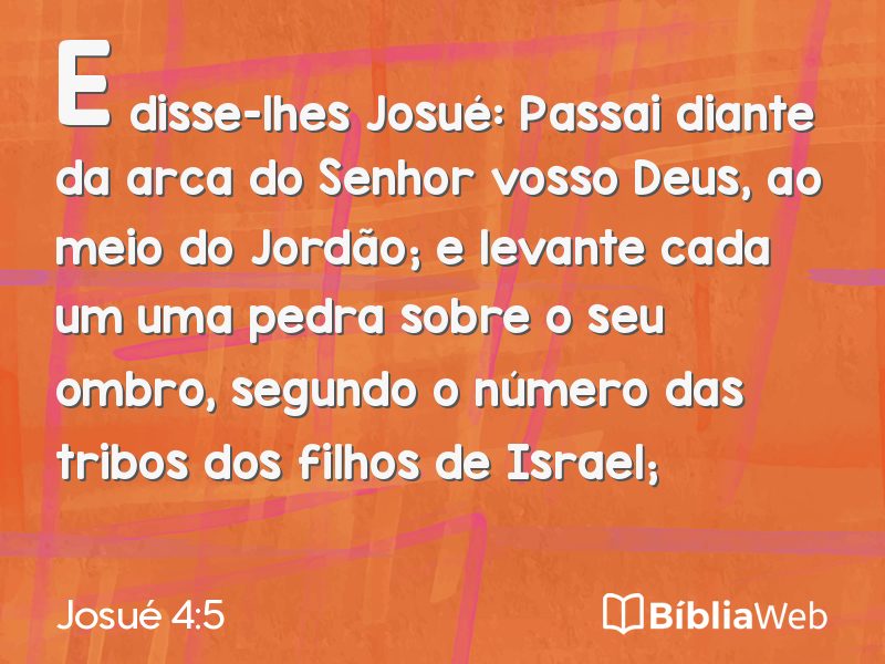 Josué 4:5 em imagem para compartilhar