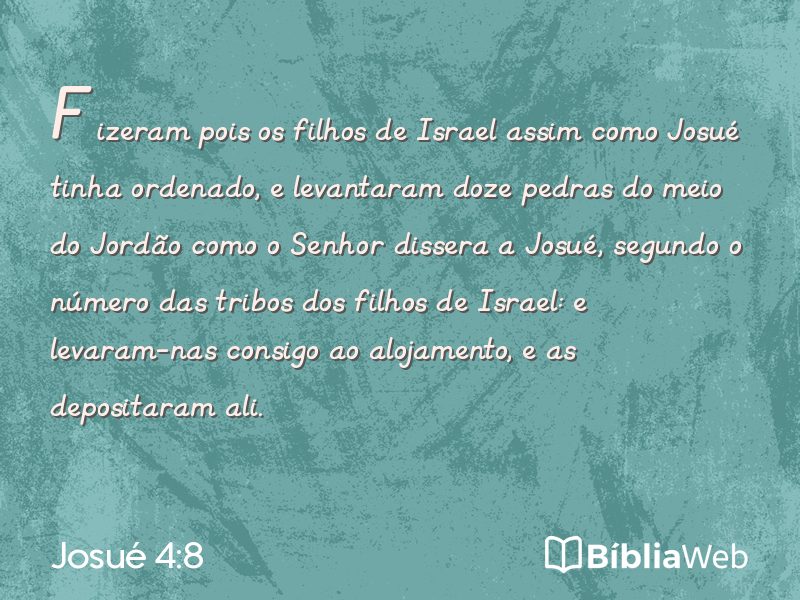 Josué 4:8 em imagem para compartilhar