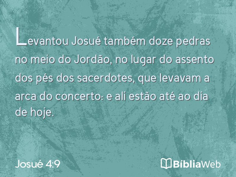 Josué 4:9 em imagem para compartilhar
