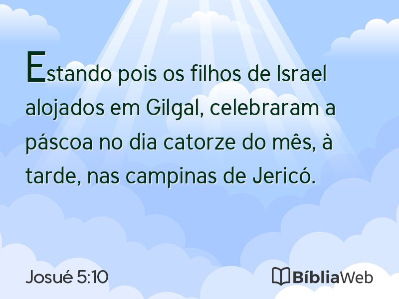 Josué 5:10 em imagem para compartilhar