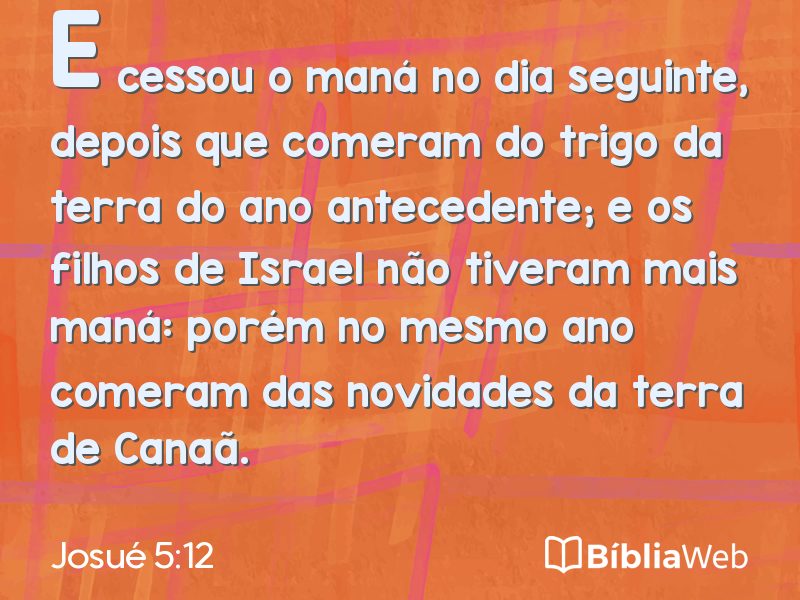 Josué 5:12 em imagem para compartilhar