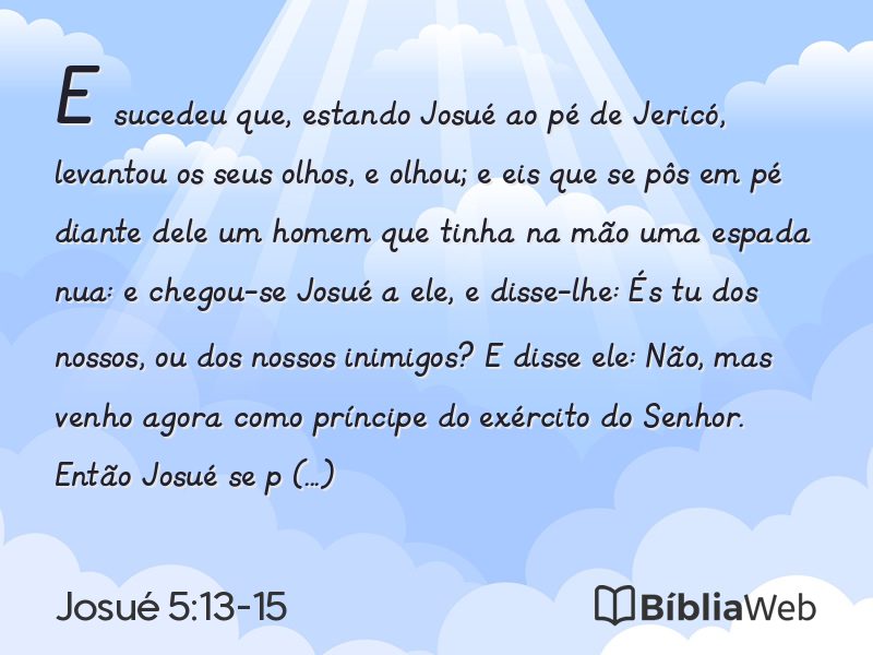 Josué 5:13-15 em imagem para compartilhar