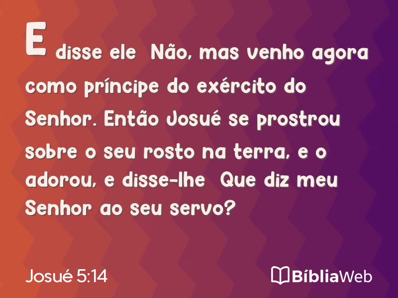 Josué 5:14 em imagem para compartilhar