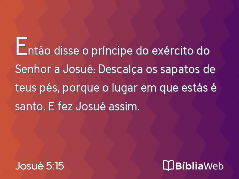 Josué 5:15 em imagem para compartilhar