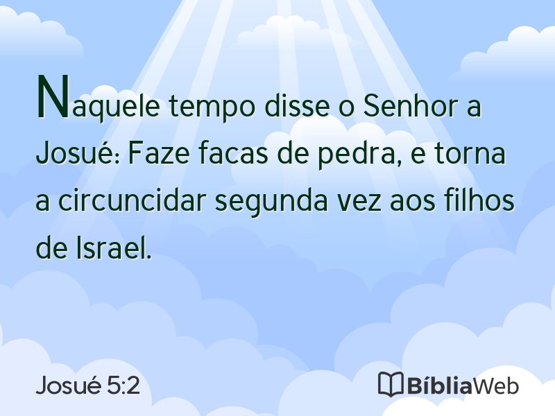 Josué 5:2 em imagem para compartilhar