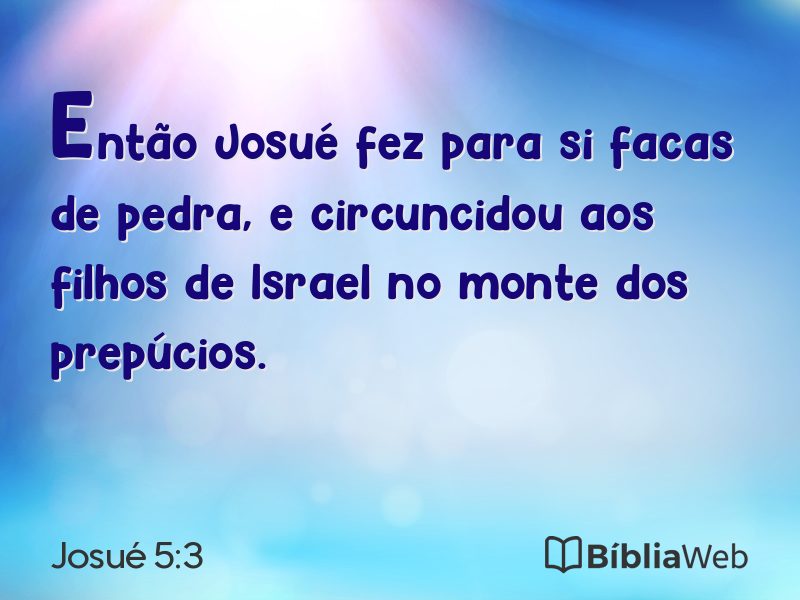 Josué 5:3 em imagem para compartilhar