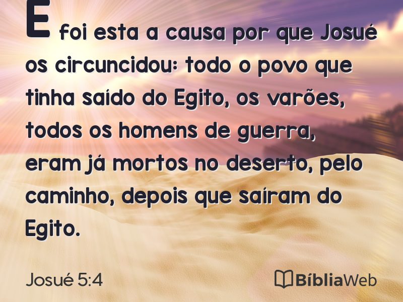 Josué 5:4 em imagem para compartilhar