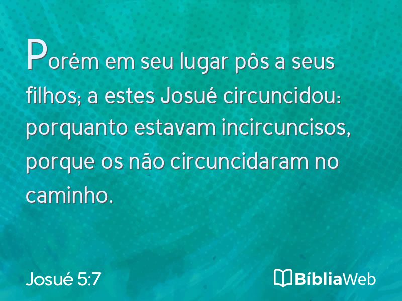 Josué 5:7 em imagem para compartilhar