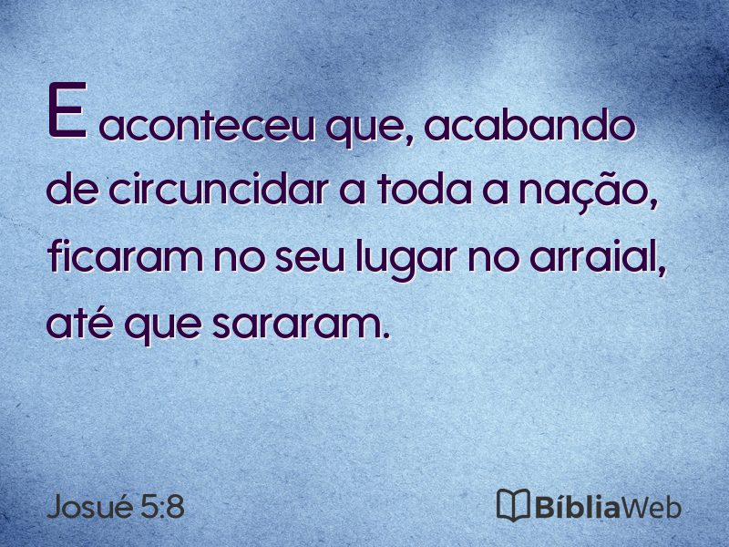 Josué 5:8 em imagem para compartilhar