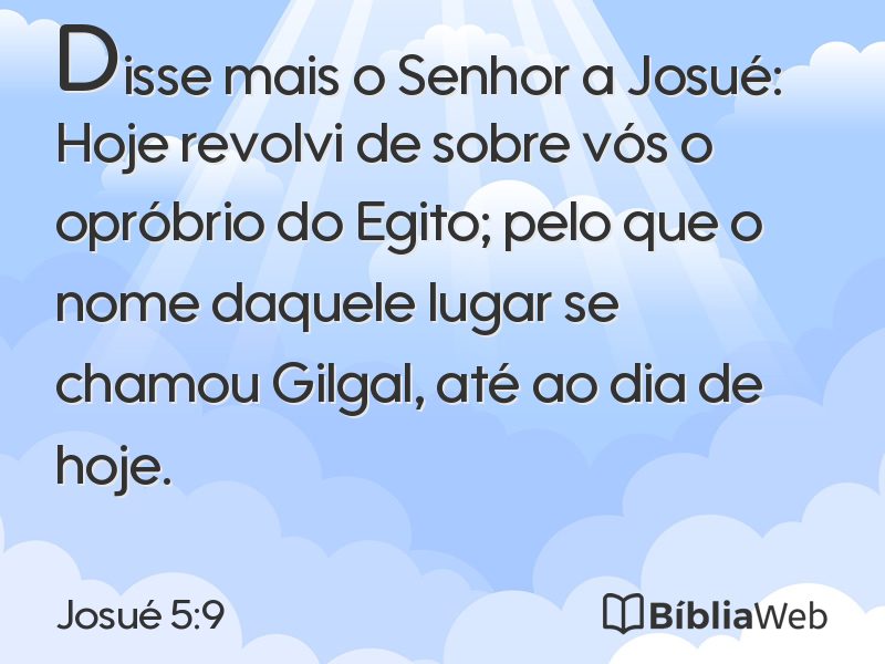 Josué 5:9 em imagem para compartilhar