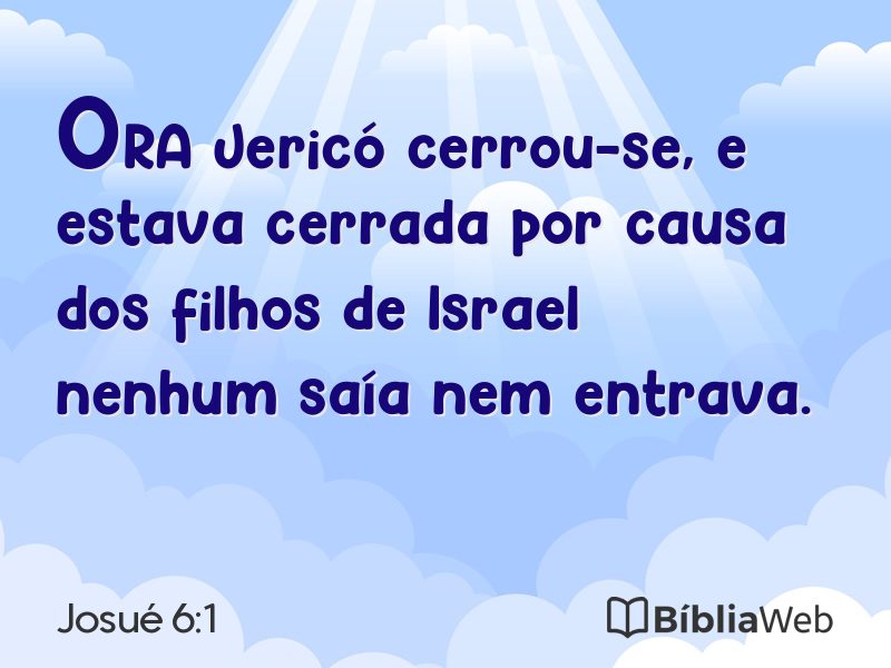 Josué 6:1 em imagem para compartilhar