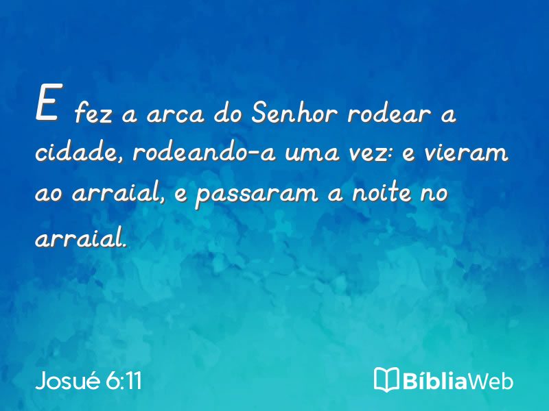 Josué 6:11 em imagem para compartilhar