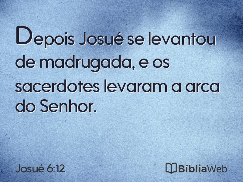 Josué 6:12 em imagem para compartilhar