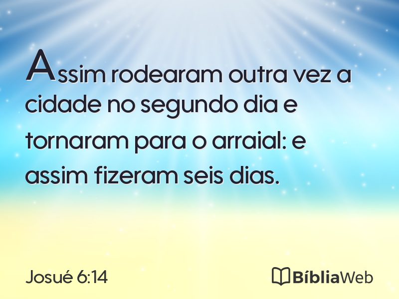 Josué 6:14 em imagem para compartilhar