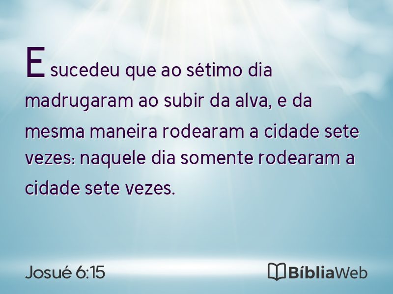 Josué 6:15 em imagem para compartilhar