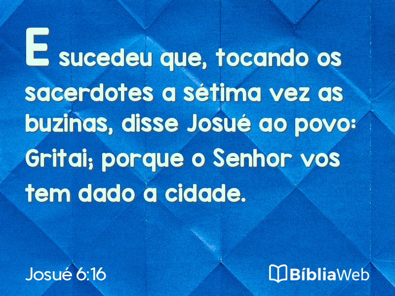 Josué 6:16 em imagem para compartilhar