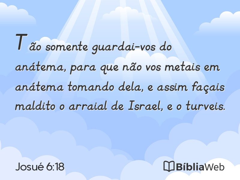Josué 6:18 em imagem para compartilhar