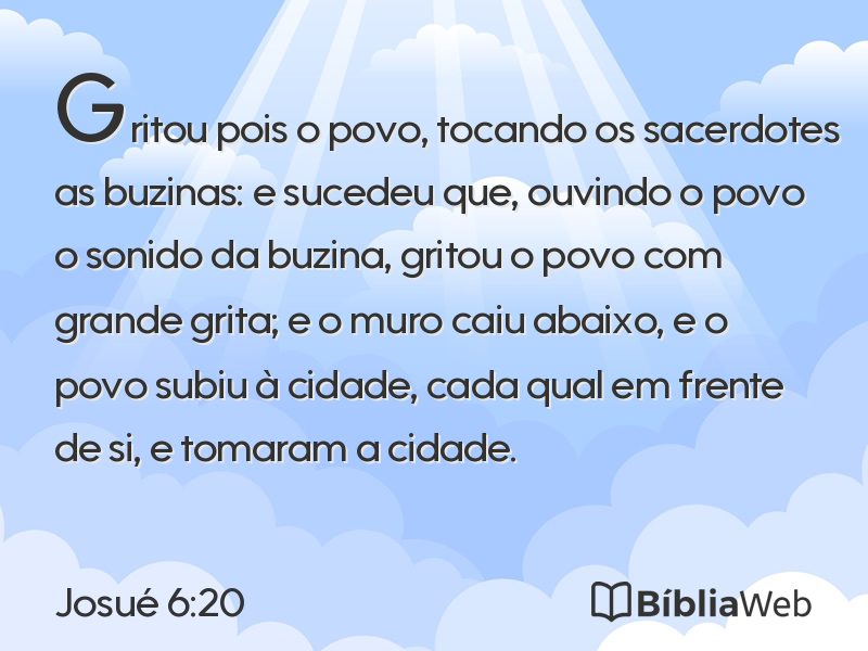 Josué 6:20 em imagem para compartilhar