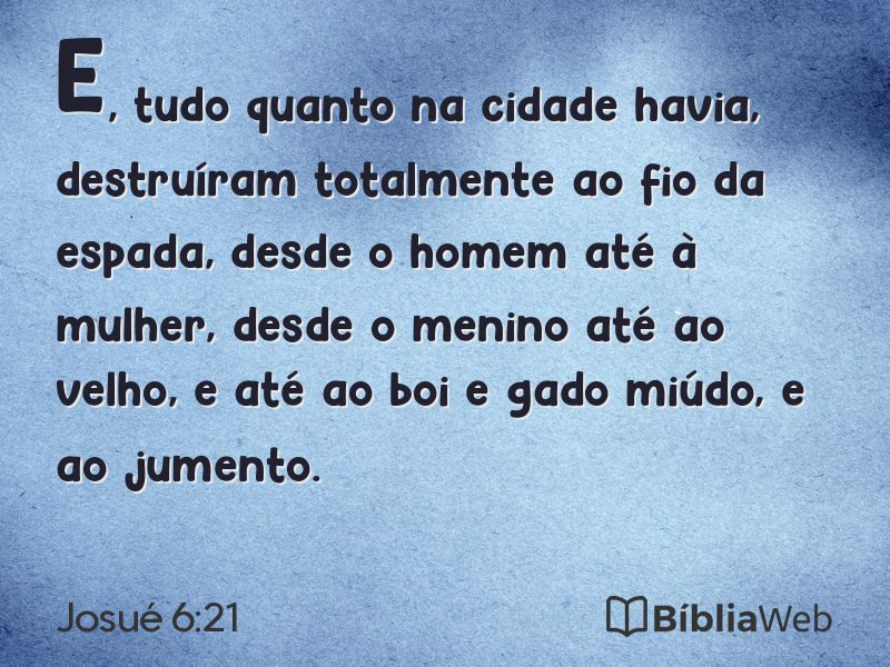 Josué 6:21 em imagem para compartilhar