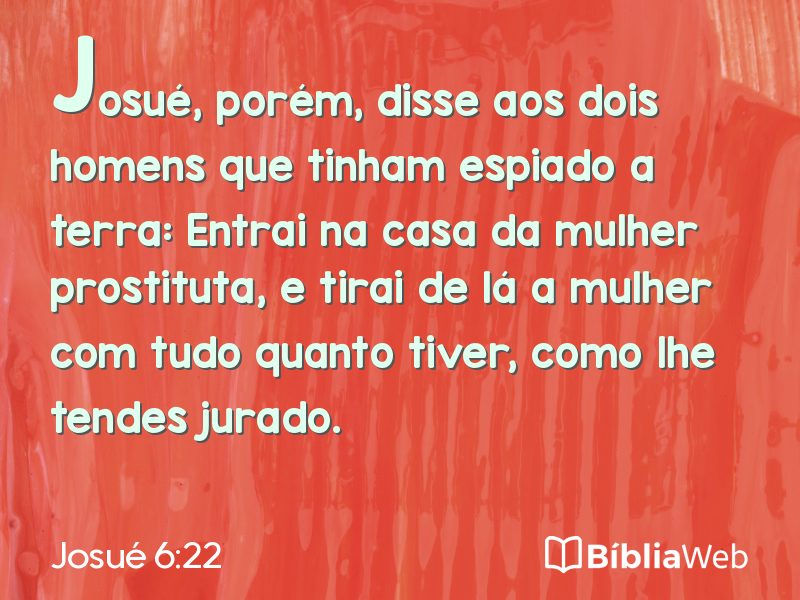 Josué 6:22 em imagem para compartilhar