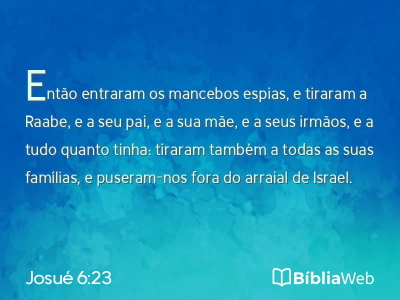 Josué 6:23 em imagem para compartilhar
