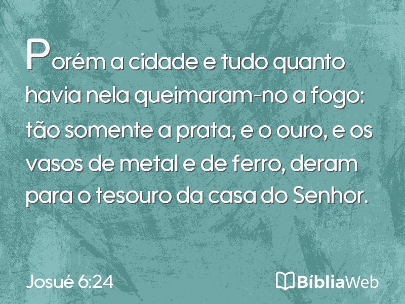 Josué 6:24 em imagem para compartilhar
