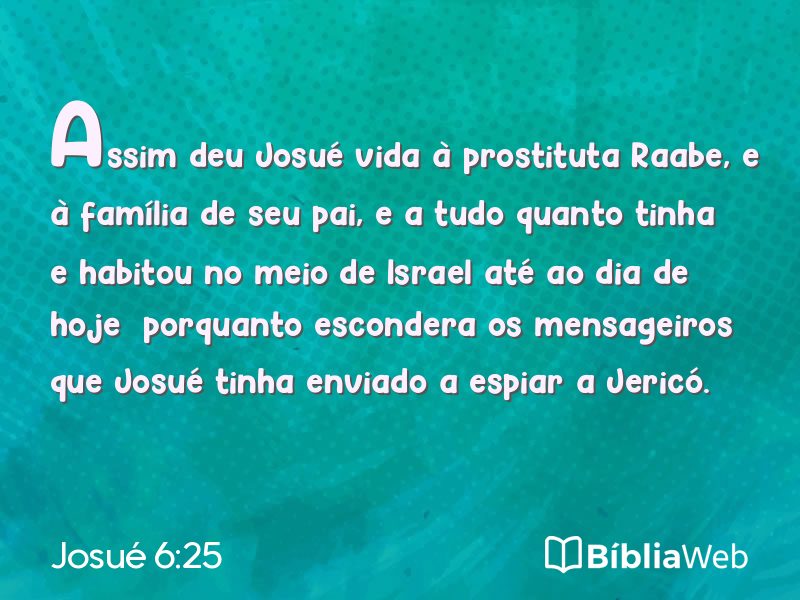 Josué 6:25 em imagem para compartilhar