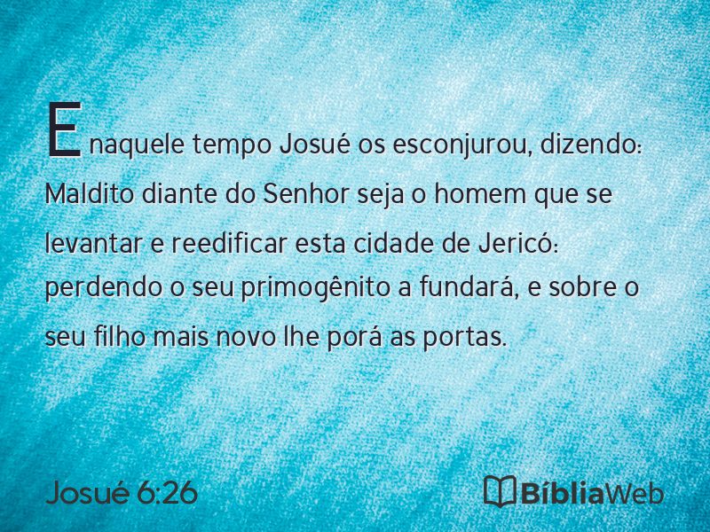 Josué 6:26 em imagem para compartilhar