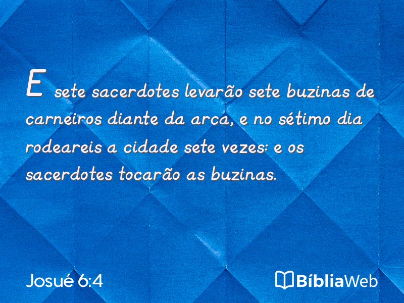 Josué 6:4 em imagem para compartilhar