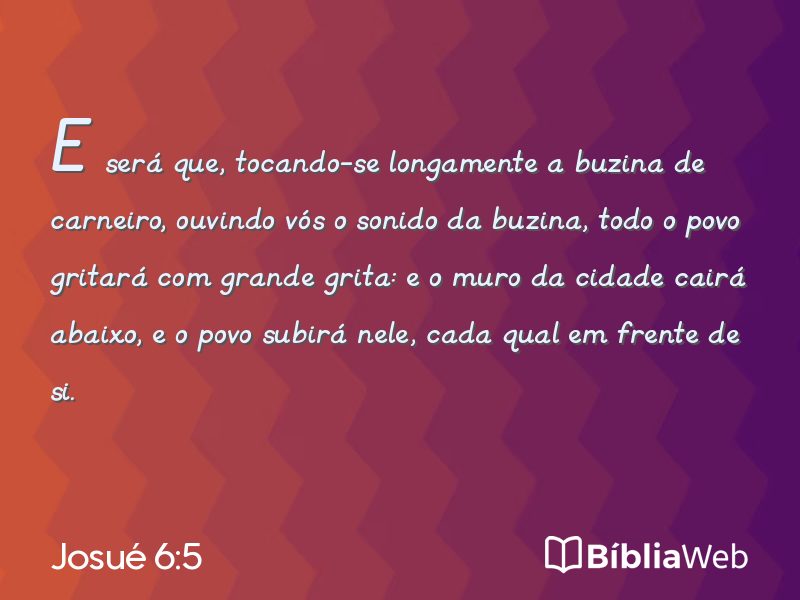 Josué 6:5 em imagem para compartilhar