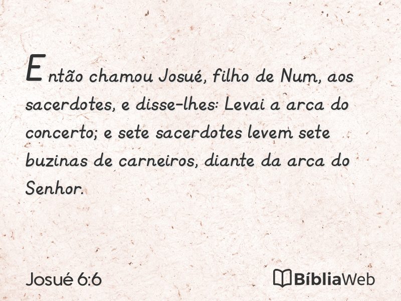 Josué 6:6 em imagem para compartilhar