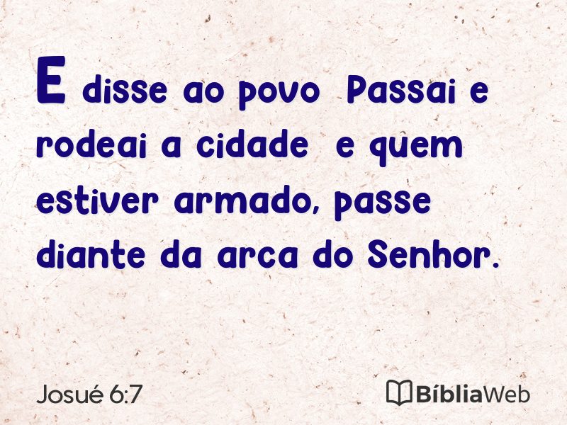 Josué 6:7 em imagem para compartilhar