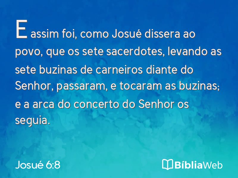 Josué 6:8 em imagem para compartilhar