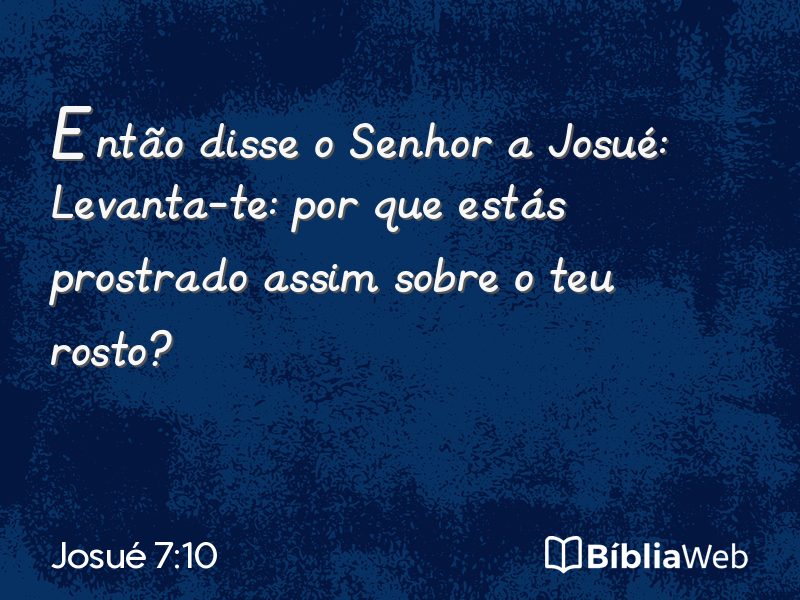 Josué 7:10 em imagem para compartilhar