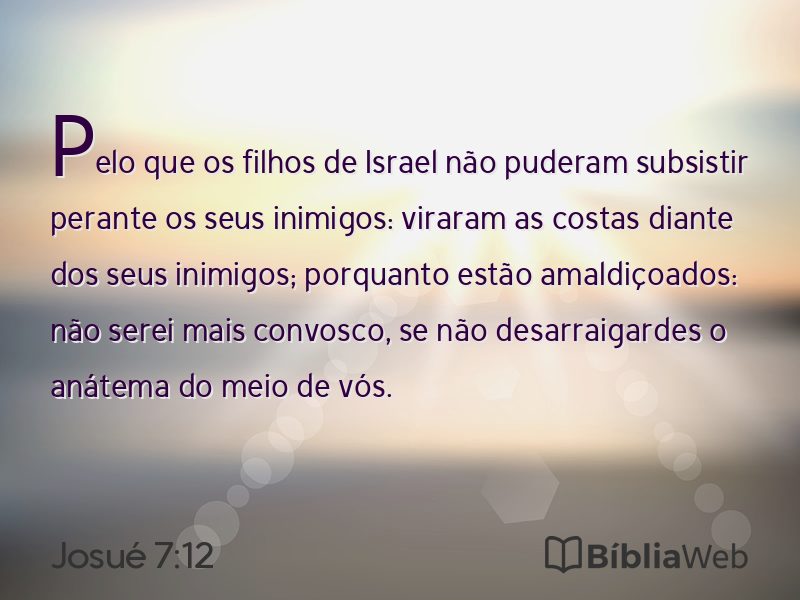 Josué 7:12 em imagem para compartilhar