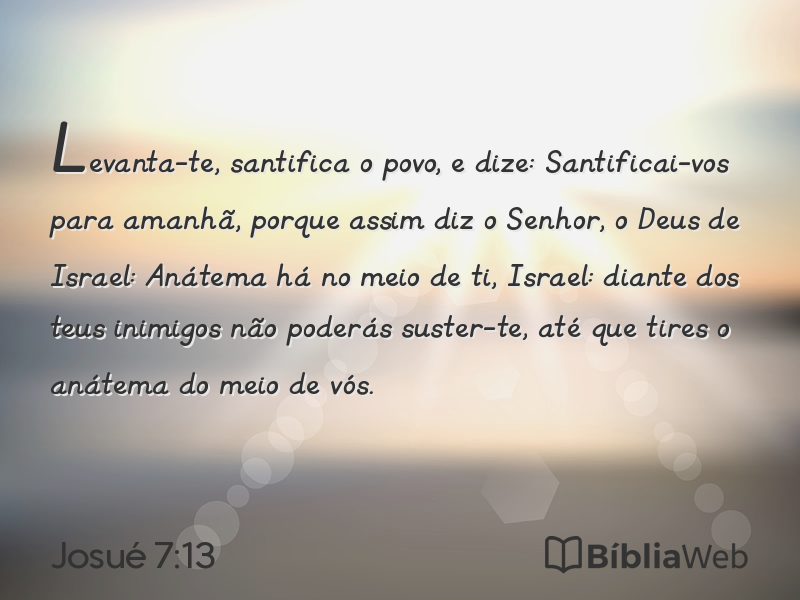 Josué 7:13 em imagem para compartilhar