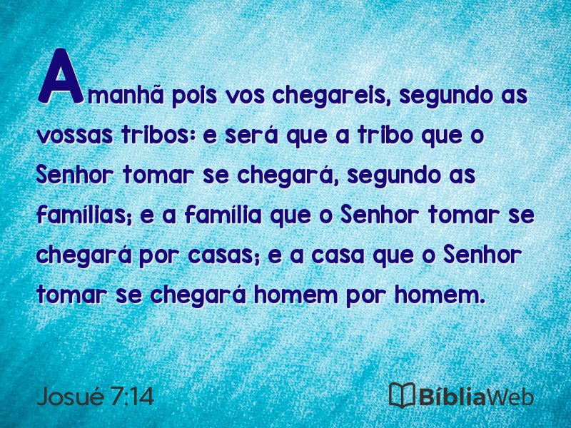 Josué 7:14 em imagem para compartilhar