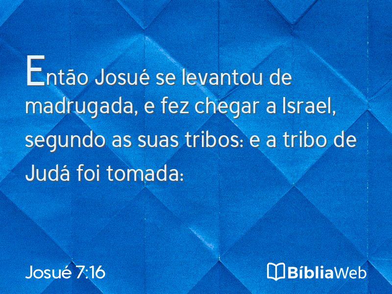 Josué 7:16 em imagem para compartilhar