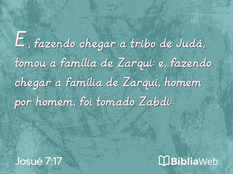 Josué 7:17 em imagem para compartilhar