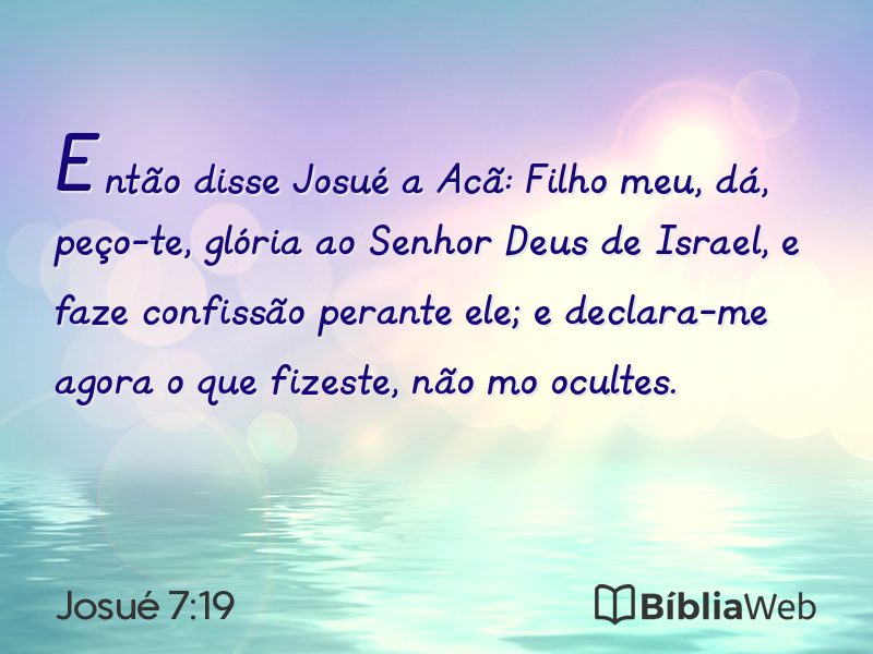 Josué 7:19 em imagem para compartilhar