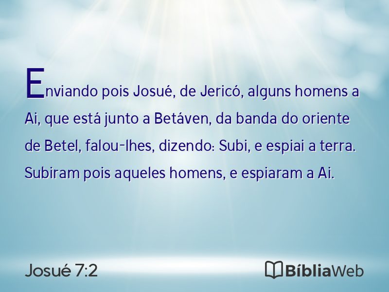 Josué 7:2 em imagem para compartilhar