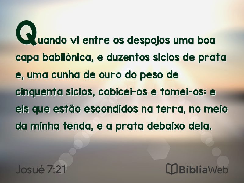 Josué 7:21 em imagem para compartilhar