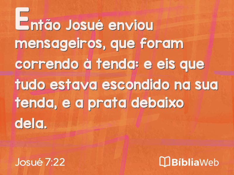 Josué 7:22 em imagem para compartilhar